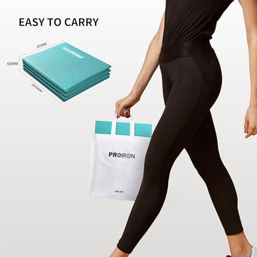 PROIRON Foldable Yoga Mat 4mm, Portable Folding Exercise Mat for Travel, Non Slip Yoga Matt for Women, Excercise Mat for Gym Home, Pilates, Workout, Fitness, Stretching, Lightweight & Small — view 2