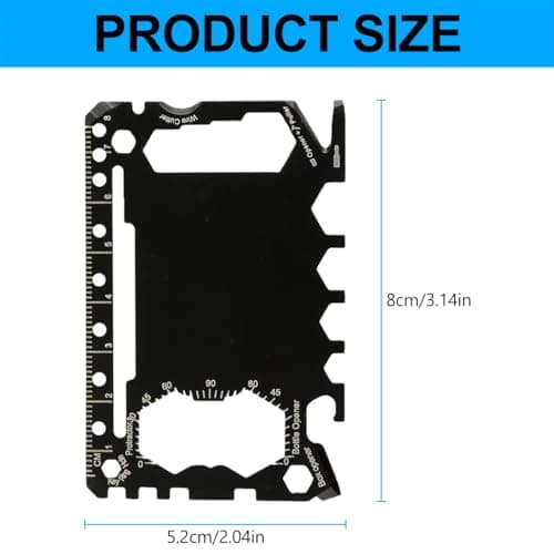 46 in 1 Multitool Card Stainless Steel Pocket Tool for Camping Black — view 2