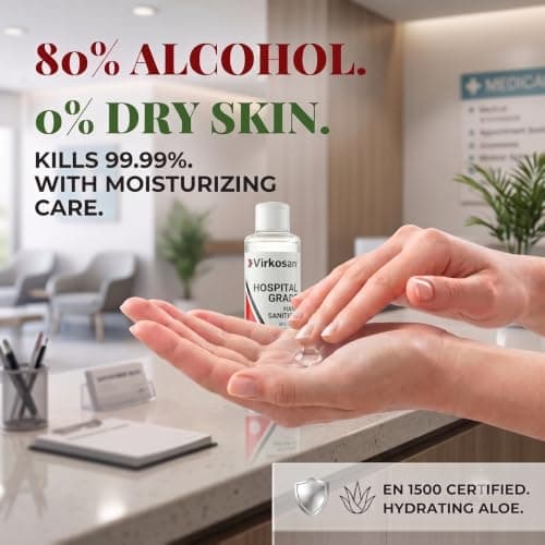 Virkosan Professional Hospital Grade Hand Sanitiser Alcohol Gel 80% Alcohol — view 2