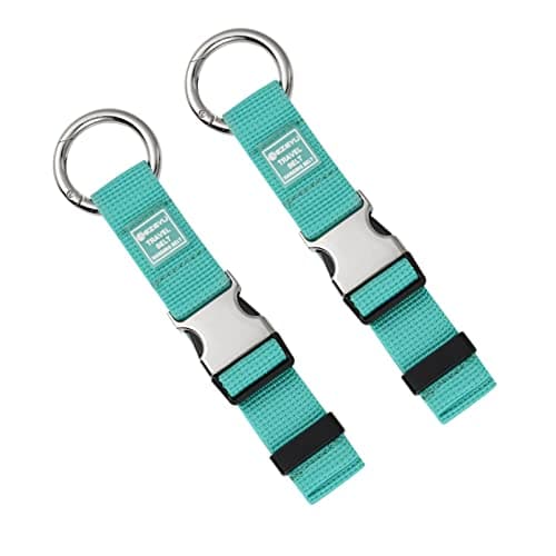 2PCS Heavy Duty Add a Bag Luggage Strap Jacket Gripper,Carry-on Baggage Suitcase Straps Belts Travel Accessories,Carry Your Extra Bag Straps(Teal)