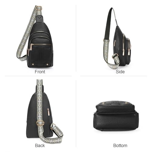 GAEKEAO Sling Bag for Women Crossbody Bags Fanny Pack Cross Body Bags Vegan Leather Chest Bag Travel Shoulder Belt Purse Backpack Gifts — view 4