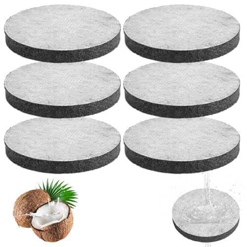 6-Packs Water Bottle Discs Compatible with Brita Fill & Go Water Filter Bottles Carafes Reduce PFAS Chlorine Microparticles and Other Taste Altering Substances