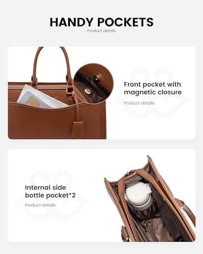LOVEVOOK Laptop Bags for Women 15.6 Inch, Large Ladies Work Tote — view 5