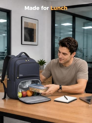 Lekespring Laptop Backpack with Lunch Compartment — view 6