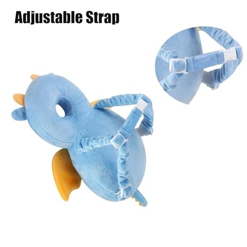 PandaEar Baby Head Protector Backpack, Toddler Walking Head Protectoion for Baby, Adjustable Head Protection Backpack Pad Cushion (Blue) — view 4