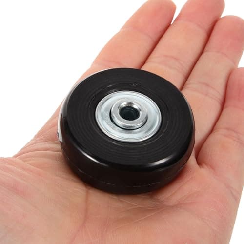 2pcs Suitcase Wheel Replacement Kit Black Metal Rubber — view 4