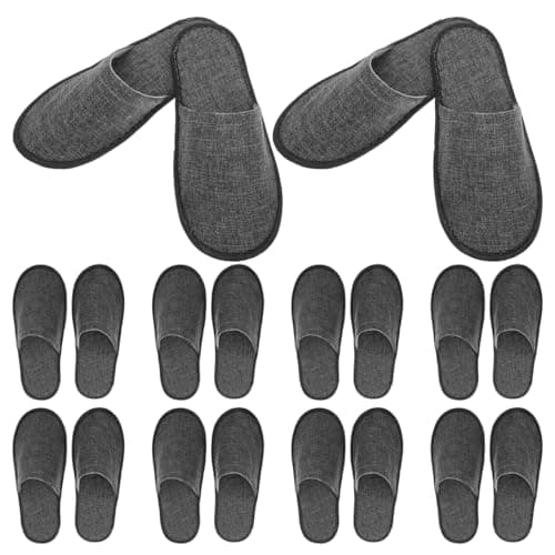 GALPADA Disposable Non-Slip Slippers 20 Pack Portable Folding Spa Slippers for Home Hotel Indoor Guest Use Lightweight Comfortable