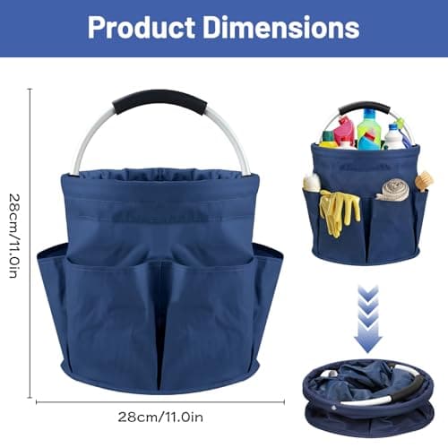 Cleaning Caddy with Handle, Portable Collapsible Bucket Oxford Fabric Caddy — view 2