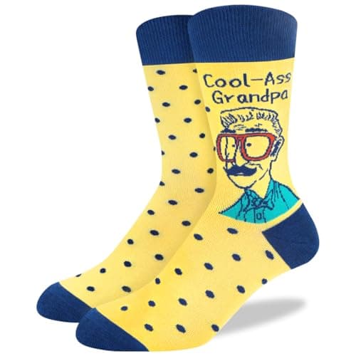 Cool Grandpa Socks for Men Grandad - Funny Novelty Happy Fathers Day Birthday Gifts for Mens Gramps Grandfather - Fun Silly Funky Personalised Valentines Christmas Socks Gift Ideas Stocking Fillers