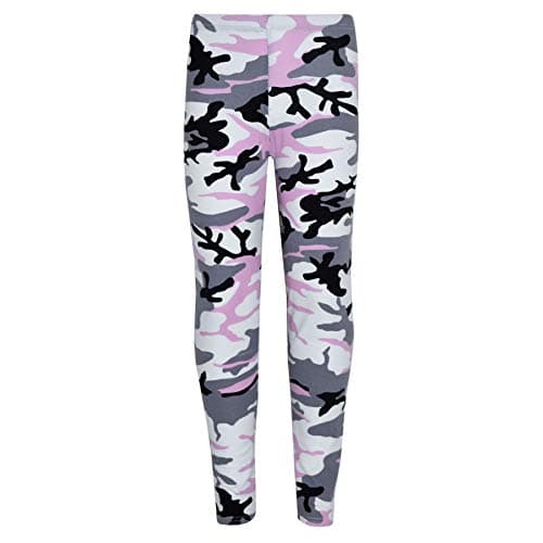 A2Z 4 Kids Girls Camouflage Crop - Baby Pink Camo Legging 5-6 — view 2