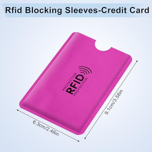 OUZRETUCU RFID Blocking Sleeves Set of 24, 20 Credit Card Protector Sleeves & 4 Protective Passport Holder for travel Women Men, Colorful, Slim, Waterproof — view 2