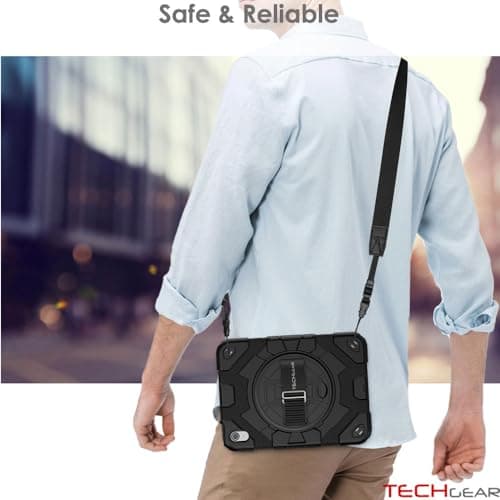 TECHGEAR Adjustable Shoulder Strap, Universal Replacement Neck & Crossbody Carry Strap with Quick-Release Buckles for iPad, Tablet, Camera, Laptop & Messenger Bags, Phone Cases, 130cm, Nylon, Black — view 6