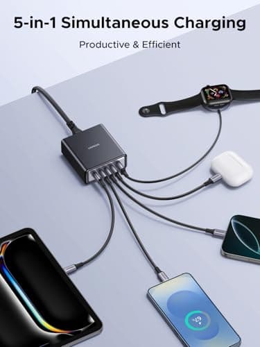 UGREEN 65W 5-Port USB C GaN Charger Station — view 4