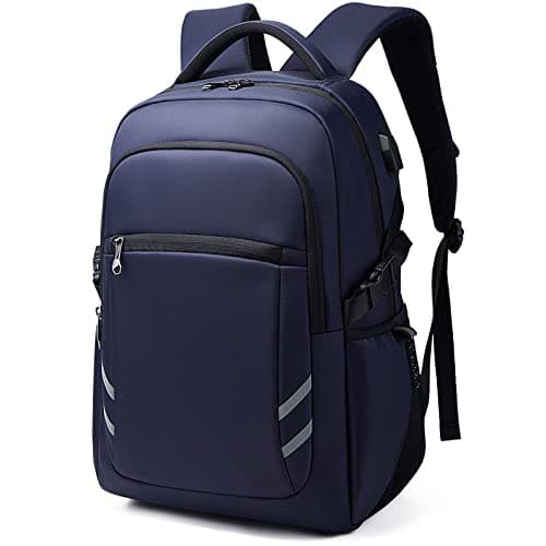 QQYG Waterproof Men's Backpack with USB Headphone Plug Multifunctional Large Capacity Outdoor Travel Computer Unisex Student Bag,Maroon,46 * 32 * 20CM — view 2