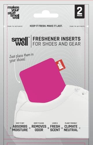 SmellWell - Scented Shoe Deodorizers - Odor Eliminators - Activated Bamboo Charcoal + Minerals - Natural Deodorizers for Shoes, Bags, Gloves - 2 x 51 g, Original Format, Black — view 2