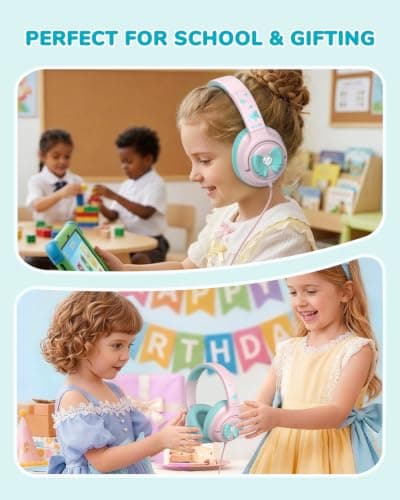 iClever Kids Headphones Wired USB C, Boys Girls Headphones for Kids — view 5