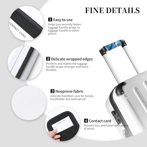 Winter The Dolphin Printed Luggage Trolley Covers - Checked Soft Handle Covers for Business Travel Accessories — view 3
