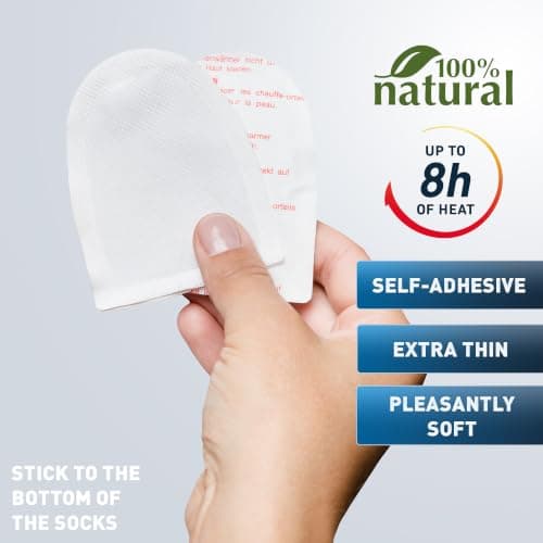 THE HEAT COMPANY Foot Warmer - 40 Pairs - EXTRA WARM - Adhesive - Foot Warmers - 8 Hours Warm Feet - Instant Heat - Air Activated - Purely Natural — view 2