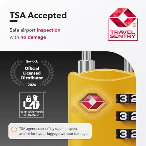 NovLock Suitcase Padlocks, TSA Approved Luggage Locks, Travel Padlocks — view 2