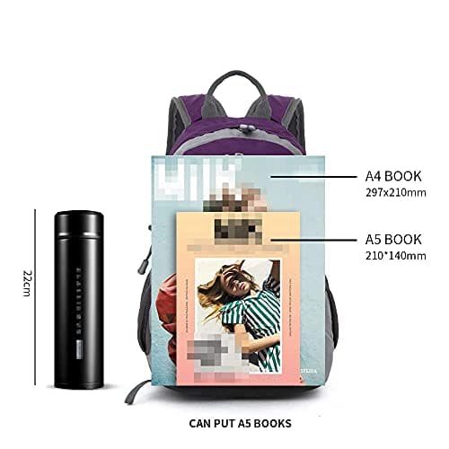 Bseash 10L Small Hiking Backpack for Kids Ages 3-6 Girls Boys Under 4 feet, Mini Waterproof Outdoor Sport Travel Camping Daypack (Purple) — view 5