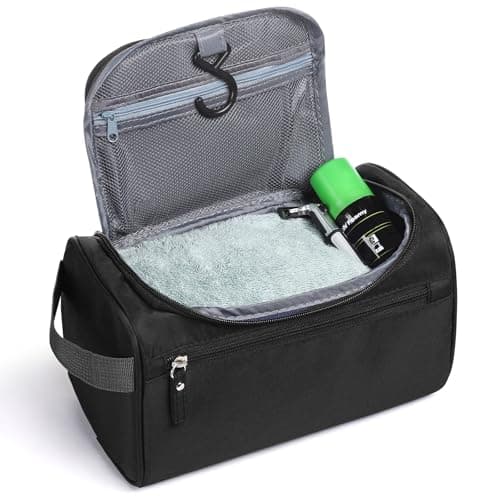 Toiletry Bag, Etercycle Hanging Wash Bag Travel Toiletry Bag Waterproof Bathroom Bag for Men and Women Travel Toiletry Makeup Organizer (Black)