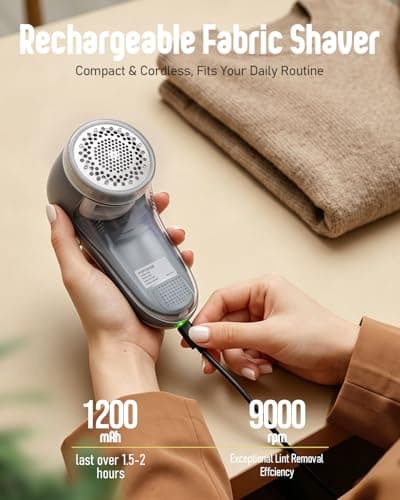 POPCHOSE Bobble Remover for Clothes, USB Rechargeable Fabric Shaver — view 4