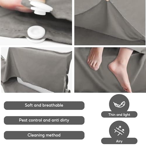Sleeping Bag Liners Camping Sheets, Travel Sheet Hostels, 75× 210cm — view 3