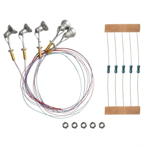 5 Pack HO Scale LED Spotlight Projector for Model Railroad Street Lamp — view 2
