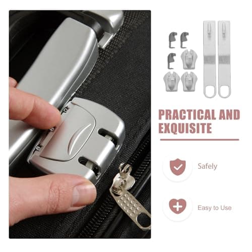 ULDIGI Metal Zipper Pulls and Sliders Replacement Kit, 2 Sets, Silver Zinc Alloy, Reliable Zipper Repair and Replacement, for Backpacks and Luggage, International Trips — view 6