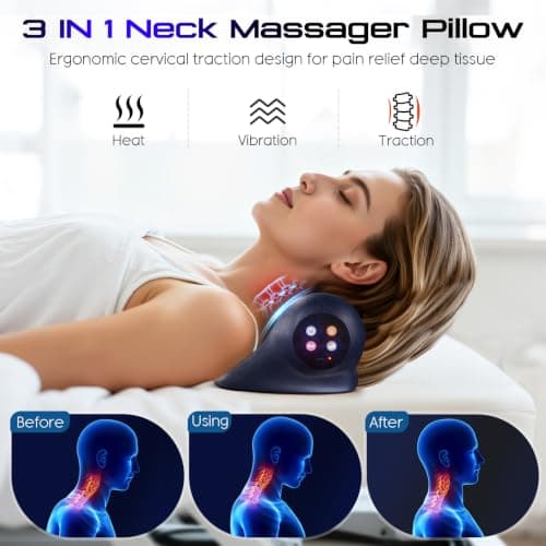 SteBeauty 3 Temperature 41-45°C Heating Pillow for Neck & Shoulder Pain（M） — view 2