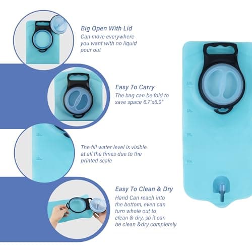 TopQuaFocus Travel Portable Enema Bag kit Anel Douche Enemas for Men Women Colon Cleansing 2L Home Coffee Douche Bags with 6.5FT Silicone Tube — view 3