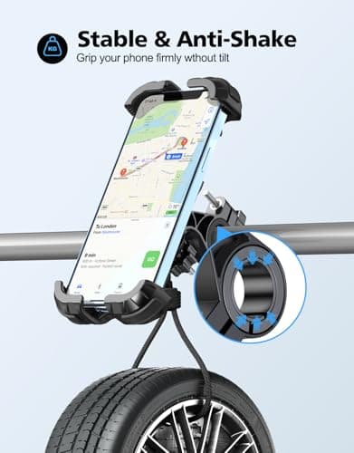Glangeh Bike Phone Holder, [Secure Lock] 8S Quick Install Anti-fall — view 5