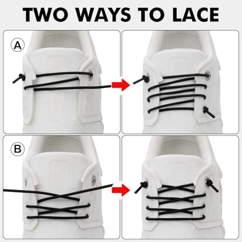 Puzeam 2 Pairs Elastic No Tie Shoe Laces for ON Cloud Trainers 5 & 6 No Tie Shoelaces for adults 3mm Round Stretchy Bungee Replacements Running & Training(Gray Blue, 24 Inches) — view 6