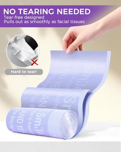 30 Pcs Bedside Commode Liners with Absorbent Pads, Tear-Free Leak-Proof Lavender Scented Commode Bags and Pads, Odor-Free Portable Toilet Liners & Potty Chair Poop Bags for Disposable Adult, Bedpan — view 6