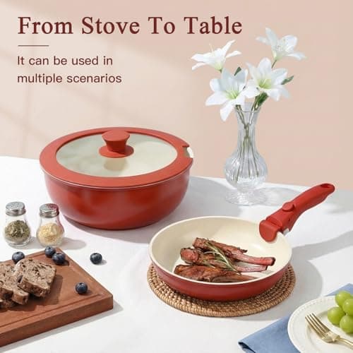 GiPP 5PCS Pots and Pans Set Non Stick with Detachable Handle — view 6