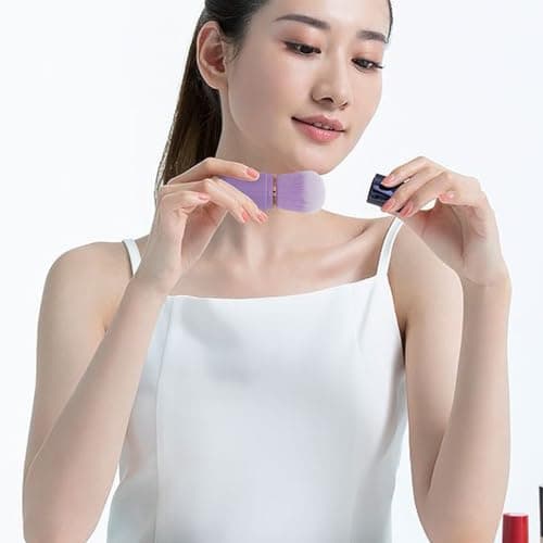Mini Retractable Blush Brush for Travel, Portable Powder Applicator — view 4
