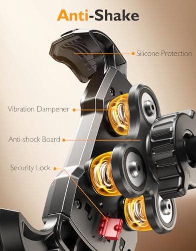 Rolgno Bike Phone Holder, [Vibration Damper] Motorbike Phone Holder — view 2