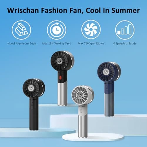 Wrischan Handheld Fan Portable, Powerful Mini Personal Hand Held Fan — view 5
