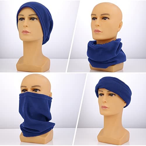 WLLHYF Winter Neck Warmer?Fleece Windproof Face Covering Neck Gaiters Warmer Snoods Face Scarf for Winter Outdoor Ski, Snowboard, Running Cycling?1 Pack Blue? — view 4