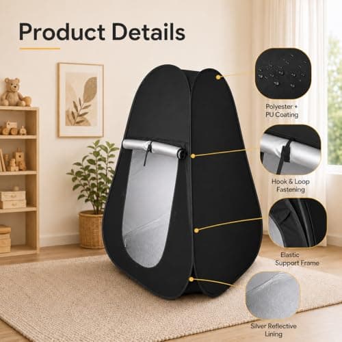 Small Sensory Tent, Pop Up Blackout Indoor Tent with Carry Bag — view 3