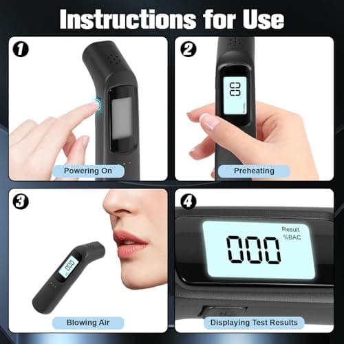 PopuLike Professional Alcohol Breathalyzer, Portable Alcohol Tester — view 3