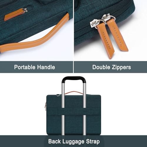MOSISO Laptop Case 16 inch, 15.6 inch Laptop Bag Men Women, Teal Green — view 6
