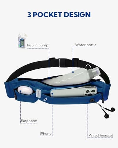 Waterfly Running Belt Bum Bag: Runner Marathon Jogging Men Women — view 4