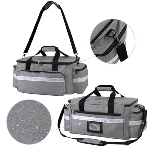 igadgitz home U7303 Large Empty Medical Bag, First Aid Nurse, Nurses Organiser with Adjustable Shoulder Strap - Equipment & Supplies Organiser — view 4