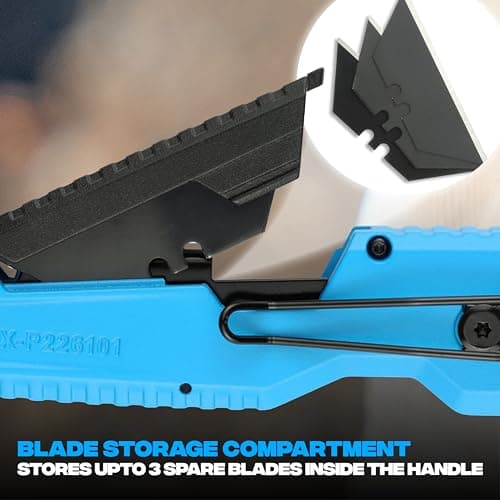 OX Pro Folding Utility Knife with 3 Spare SK5 Premium Steel Blades — view 4