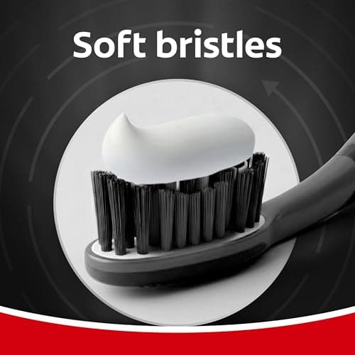 Colgate 360 Vibrate Charcoal Battery Operated Toothbrush Pack, Disposable Electric Toothbrushes with 1 AAA Battery Included, Whole Mouth Clean, 2 Pack, Black — view 4