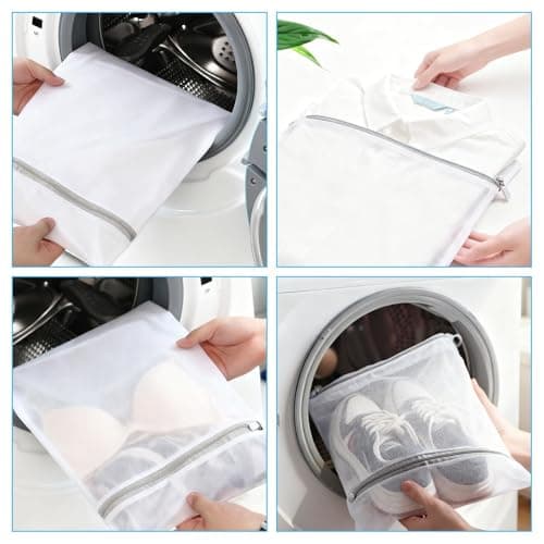 4 Pack Mesh Laundry Bags, Delicates Wash Pouches, Zipped Lingerie Care Set — view 5