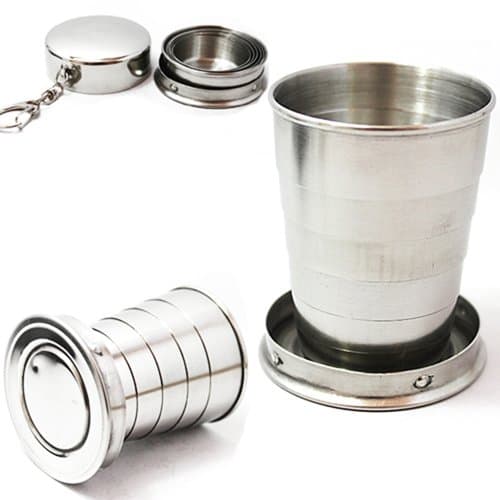 75ML Mini Stainless Steel Portable Travel Foldable Collapsible Cup Telescopic Cups