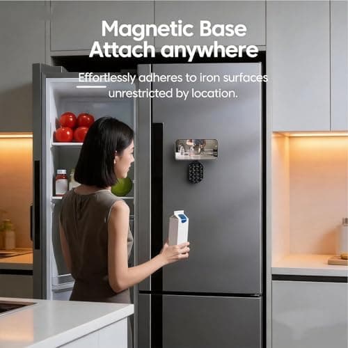 Magnetic Suction Phone Mount - 360 Degree Rotating Foldable No-Slip Phone Mount | Auto Accessories | for Auto, Taxi, Gym, Navigation, Travel, Daily Life, Camping, Business Trip, Commuting — view 5