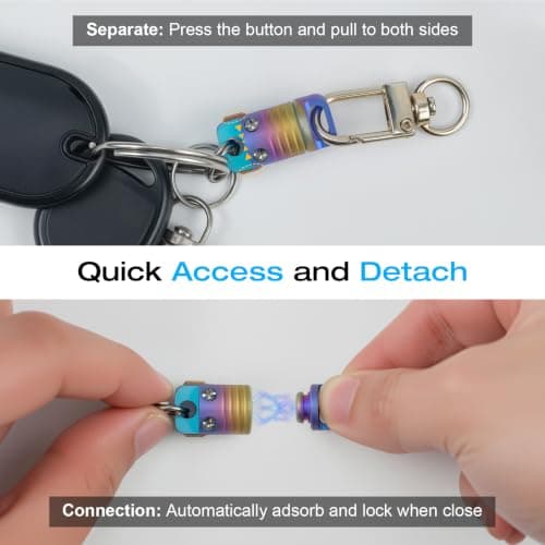 RUKUHOT Magnetic Quick Release Keychain, Detachable EDC Key Ring with Strong Magnetic Lock — view 2